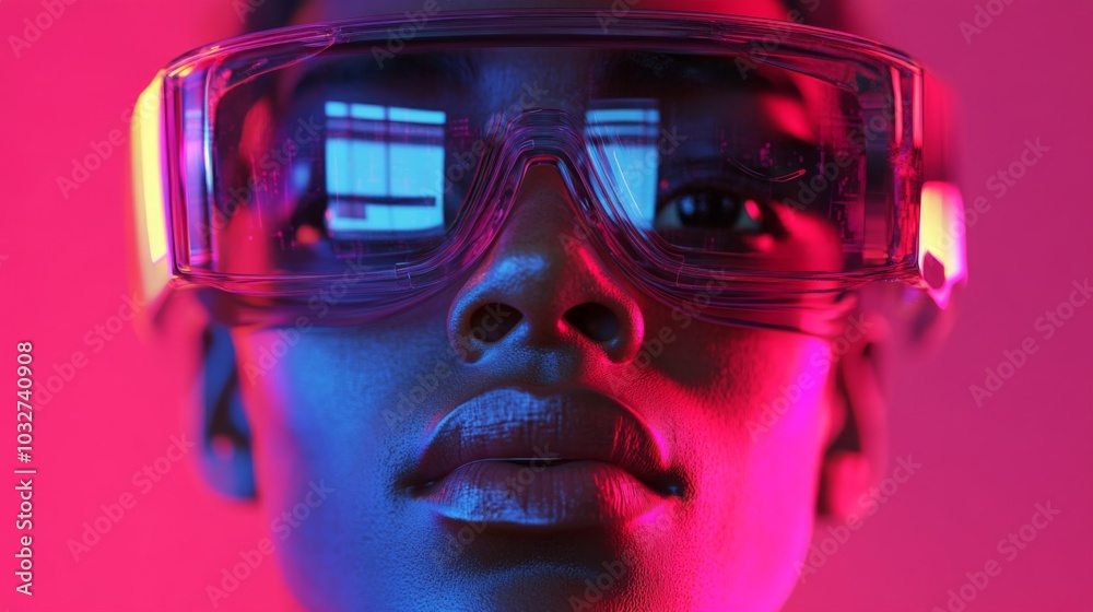 Futuristic Neon Portrait