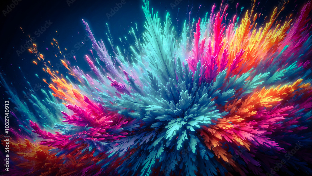 Fototapeta premium Colorful Explosion Of Crystal 