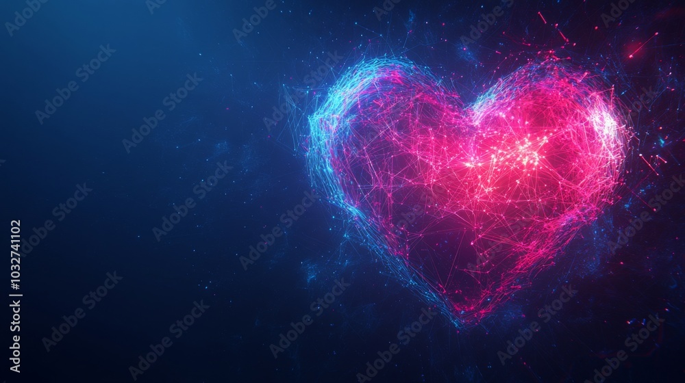 Digital Heart Light Art Digital Heart Light Art