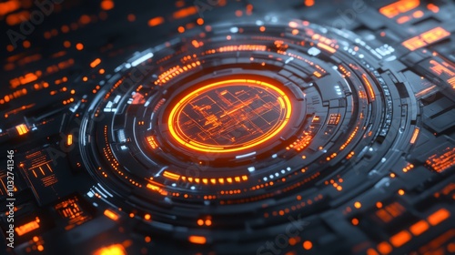 Wallpaper Mural Futuristic Digital Interface Torontodigital.ca