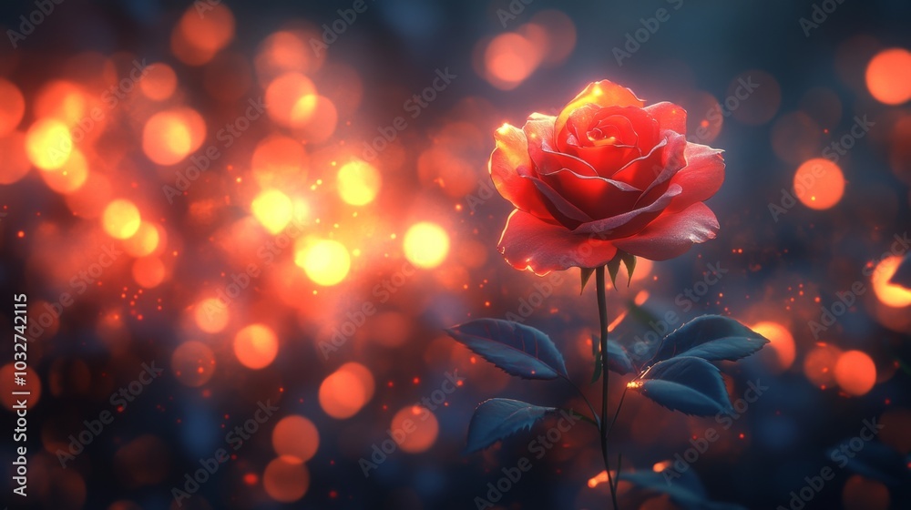 Obraz premium Ethereal Rose Glow