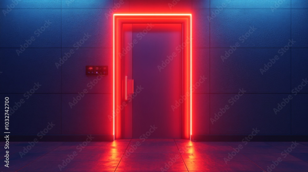 Futuristic Neon Doorway Futuristic Neon Doorway