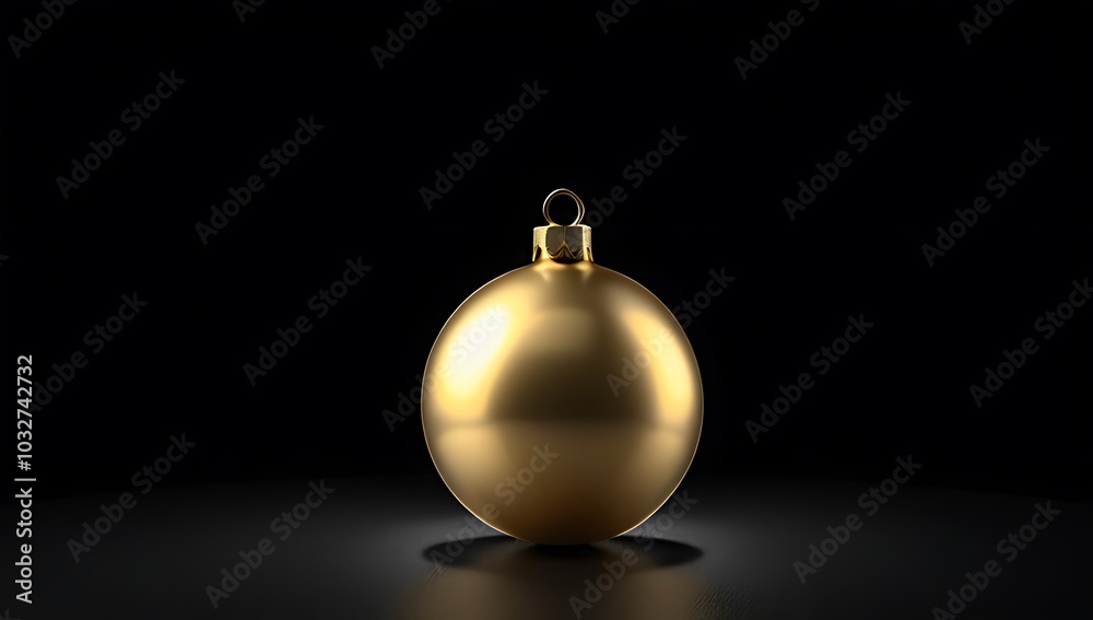 solitary golden christmas ball stands alone quiet empty space surrounded darkness solitary golden christmas ball stands alone quiet empty space surrounded darkness