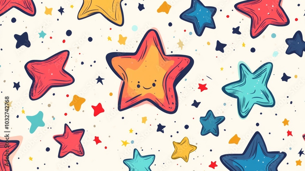 Cartoon Star Pattern Cartoon Star Pattern