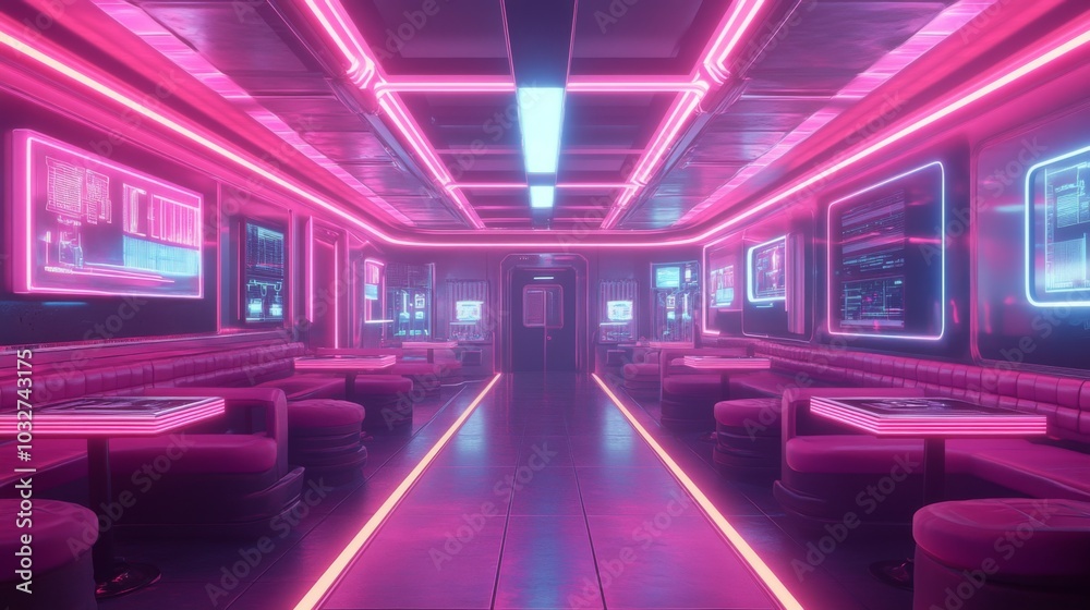 Retro Futuristic Diner Ambiance Retro Futuristic Diner Ambiance