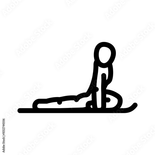pigeon pose eka pada rajakapotasana yoga line icon vector. pigeon pose eka pada rajakapotasana yoga sign. isolated contour symbol black illustration