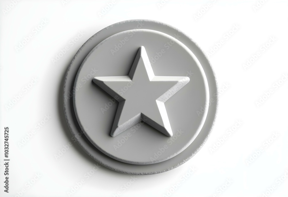 blank badge with a star shape isolated on a stark white background create with ai blank badge with a star shape isolated on a stark white background create with ai