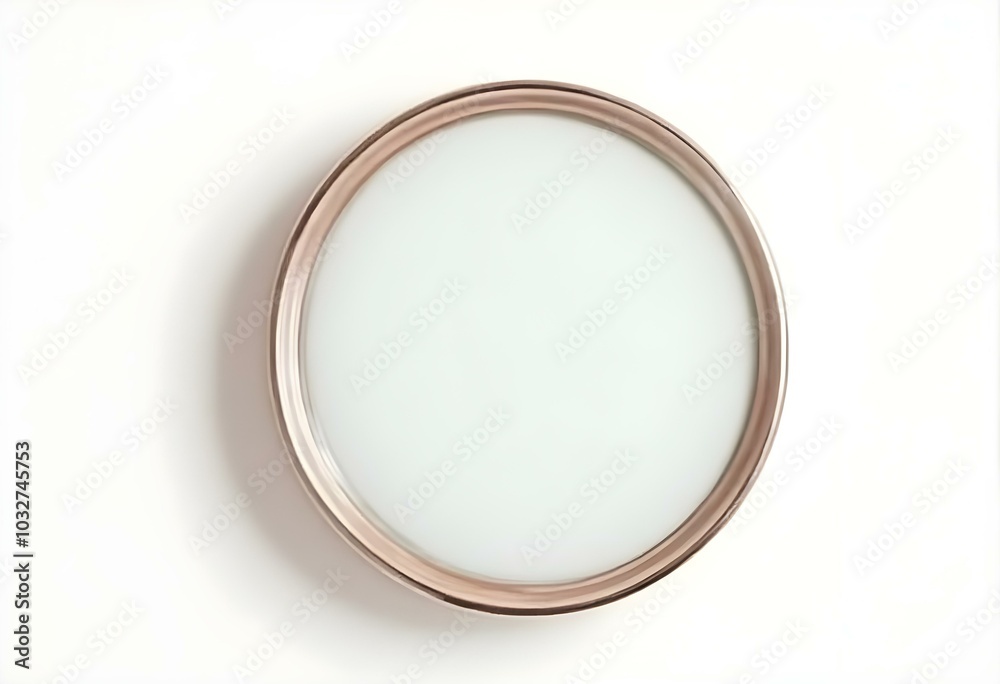 blank badge with a metallic rim isolated on a pristine white background create with ai blank badge with a metallic rim isolated on a pristine white background create with ai