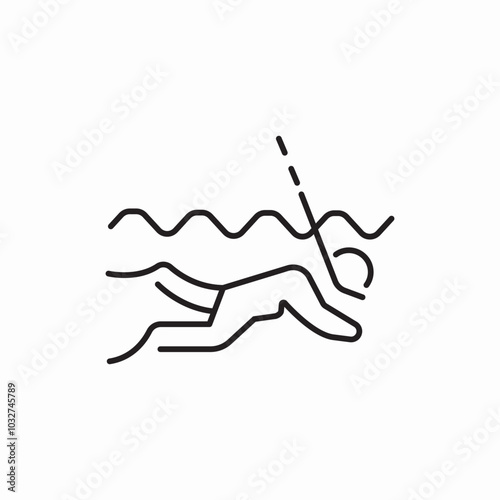 diving deep sea icon sign vector