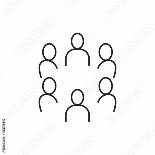 group people network icon sign vector
