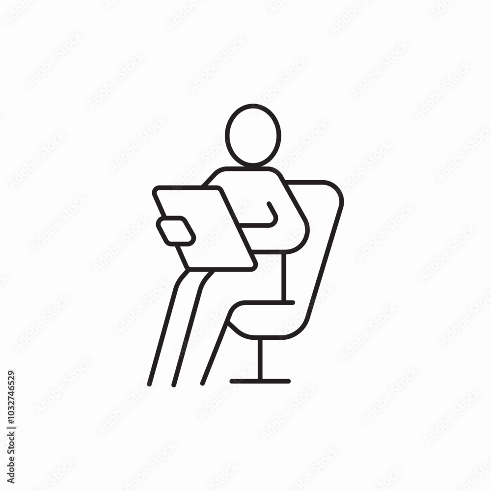 human sitting psychologist icon sign vector human sitting psychologist icon sign vector