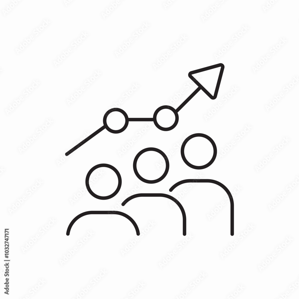 team growth skill icon sign vector team growth skill icon sign vector