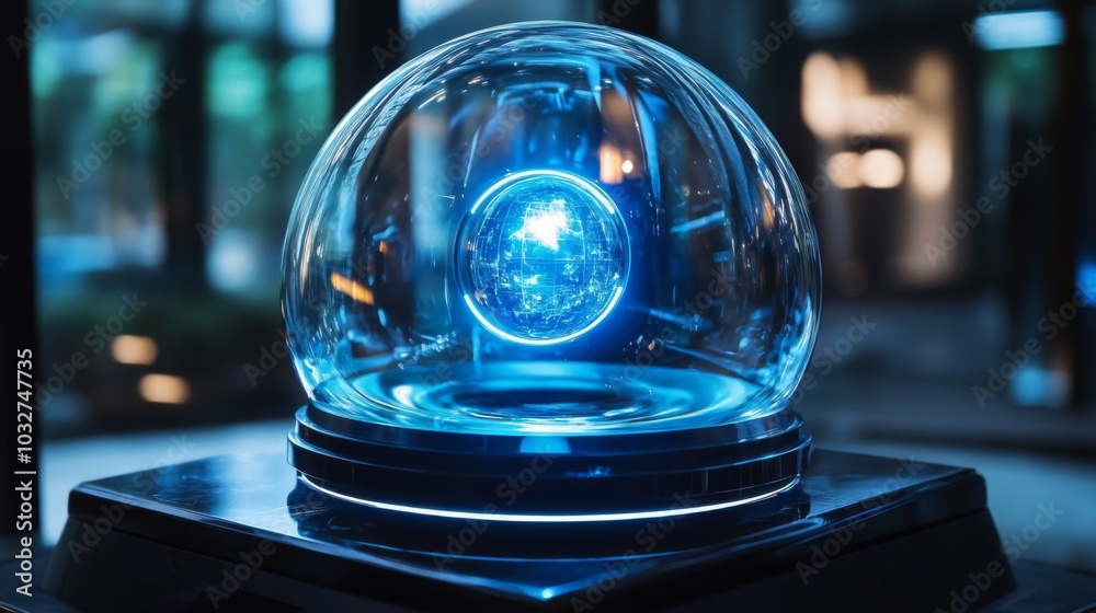 Futuristic Blue Glowing Sphere Futuristic Blue Glowing Sphere