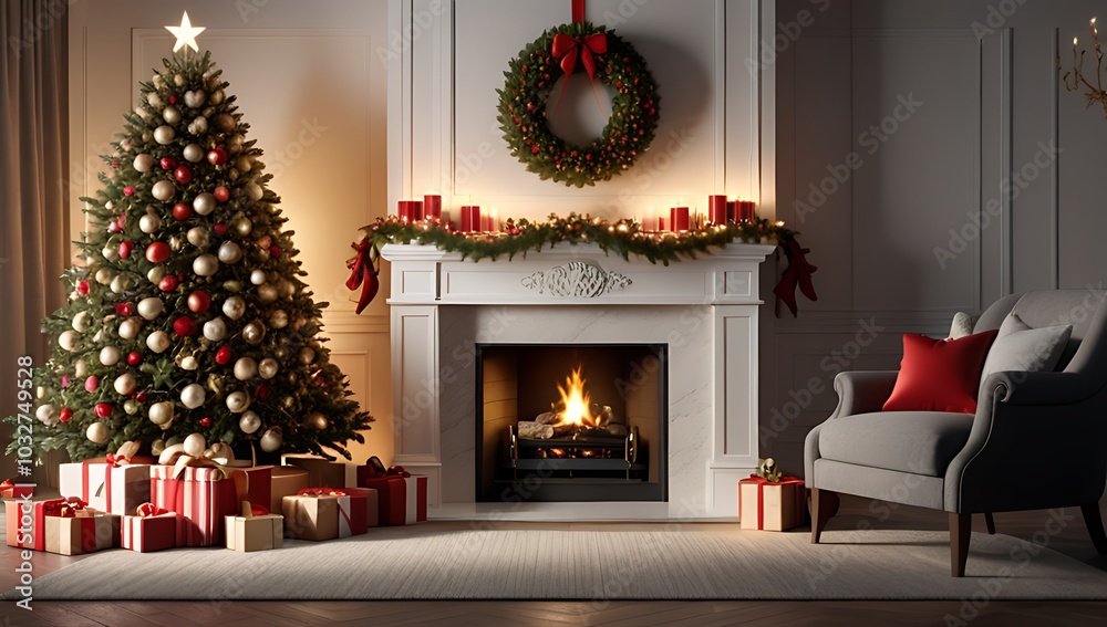 christmas decorations surround fireplace christmas tree cozy living room christmas decorations surround fireplace christmas tree cozy living room