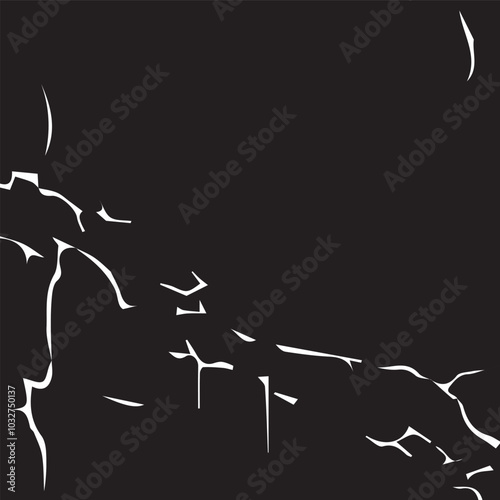 Distressed background in black and white texture with dark spots, scratches and lines. Abstract vector illustration