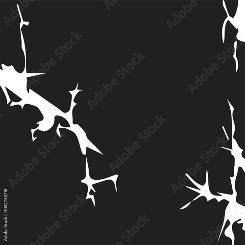 Distressed background in black and white texture with dark spots, scratches and lines. Abstract vector illustration