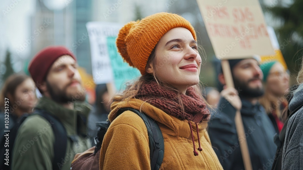 protestors holding signs at a rally, representing grassroots movements born from controversial issues protestors holding signs at a rally, representing grassroots movements born from controversial issues