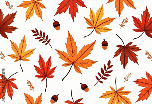 red autumn leaves pattern, autumn leaves printable design