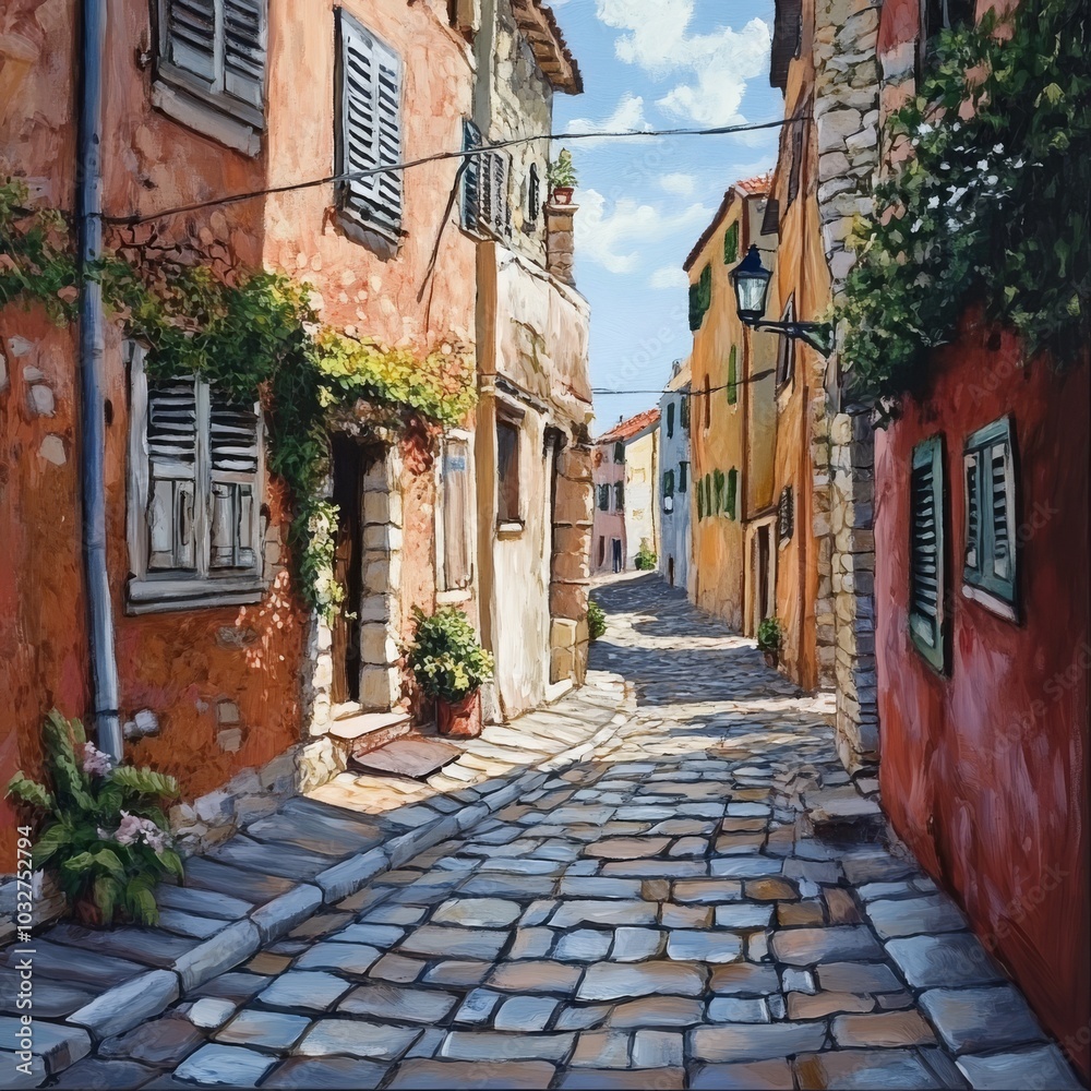 Fototapeta premium Mediterranean cobblestones, Rovinj