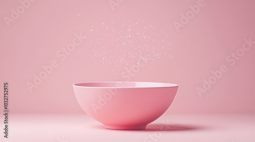 Vibrant Mix-and-Match Bowl Food Levitating in Studio Light - High Resolution Commercial Photography on Pastel Background for Website Banner Design