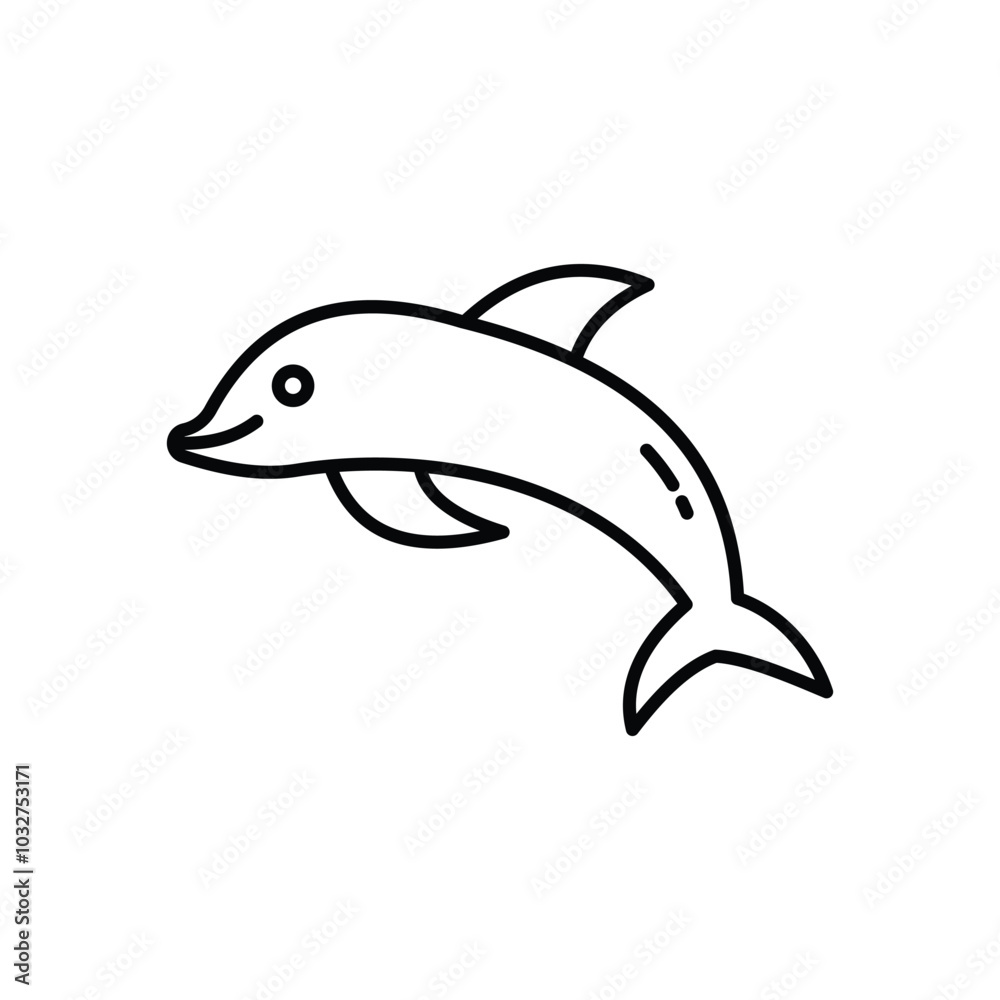 Dolphin vector icon stock illustration Dolphin vector icon stock illustration