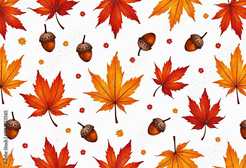 red autumn leaves pattern, autumn leaves printable design