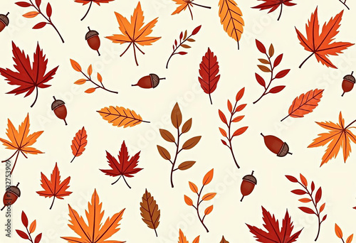red autumn leaves pattern, autumn leaves printable design