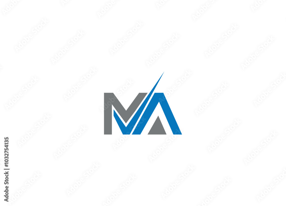 MA logo design with vector icon template and white background MA logo design with vector icon template and white background