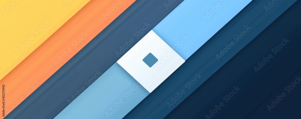 Abstract geometric flat design featuring blue, white, and yellow shapes with modern and minimalist aesthetics Abstract geometric flat design featuring blue, white, and yellow shapes with modern and minimalist aesthetics