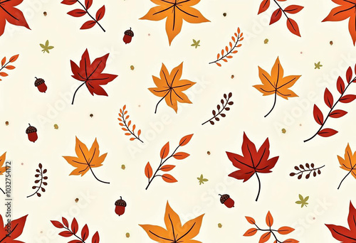 red autumn leaves pattern, autumn leaves printable design