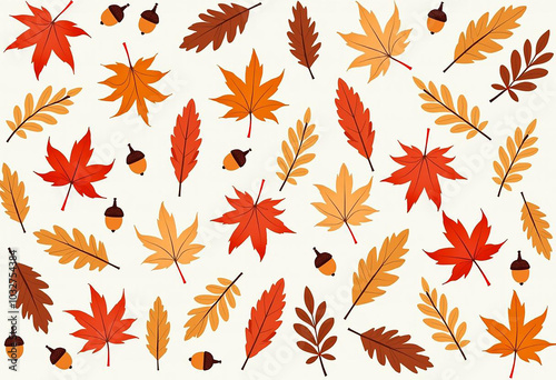 red autumn leaves pattern, autumn leaves printable design