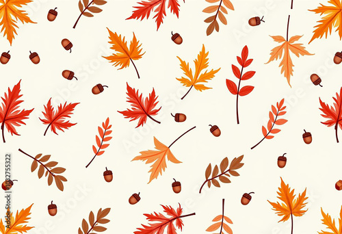 red autumn leaves pattern, autumn leaves printable design