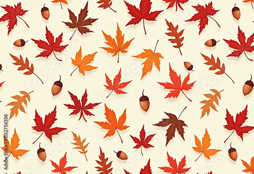 red autumn leaves pattern, autumn leaves printable design