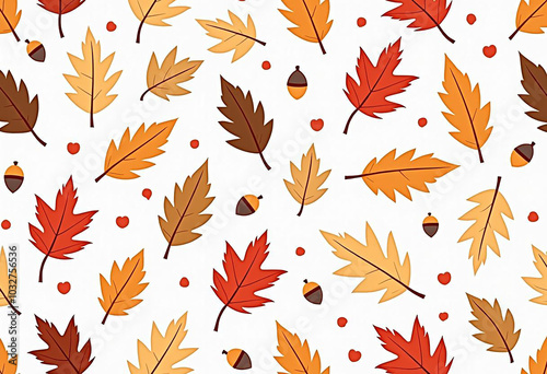 red autumn leaves pattern, autumn leaves printable design