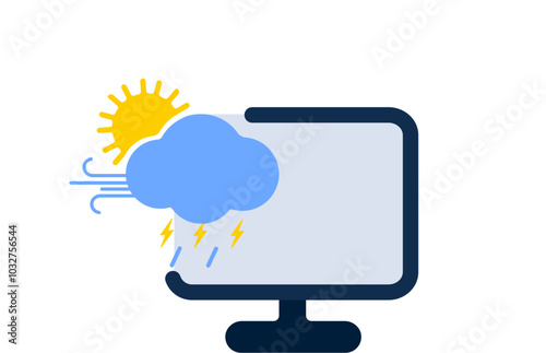 Weather monitoring measure forecast illustration