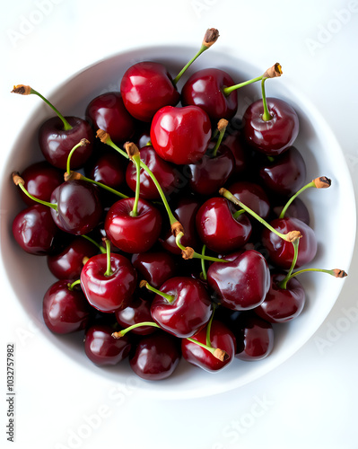 une assiette bien remplie des cerises sur la table