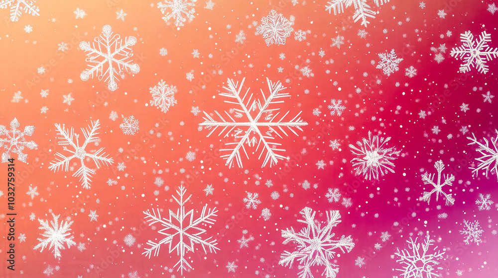 A colorful background with snowflakes falling on it A colorful background with snowflakes falling on it