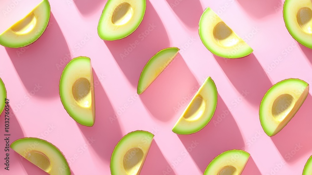Fototapeta premium Morning Glow: Avocado Toast Illuminated by Soft Light on Minimalist Background