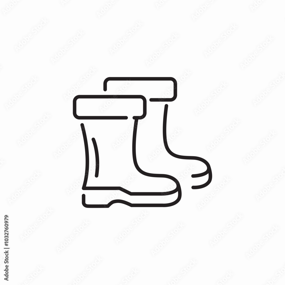 boots for garden icon sign vector boots for garden icon sign vector