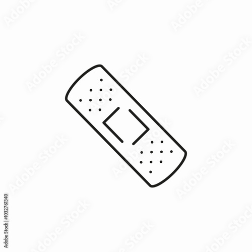 first aid band icon sign vector