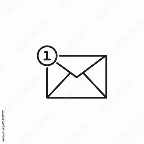 one message notification icon sign vector