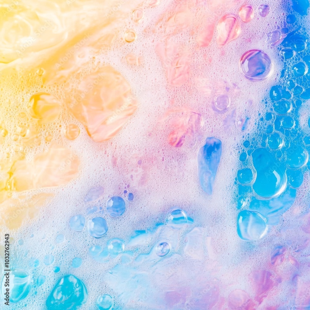 Fototapeta premium Bubble's abstract art on water.