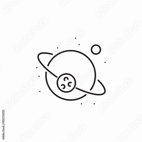 planet saturn icon sign vector