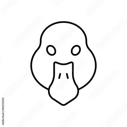 Goose vector icon stock illustration