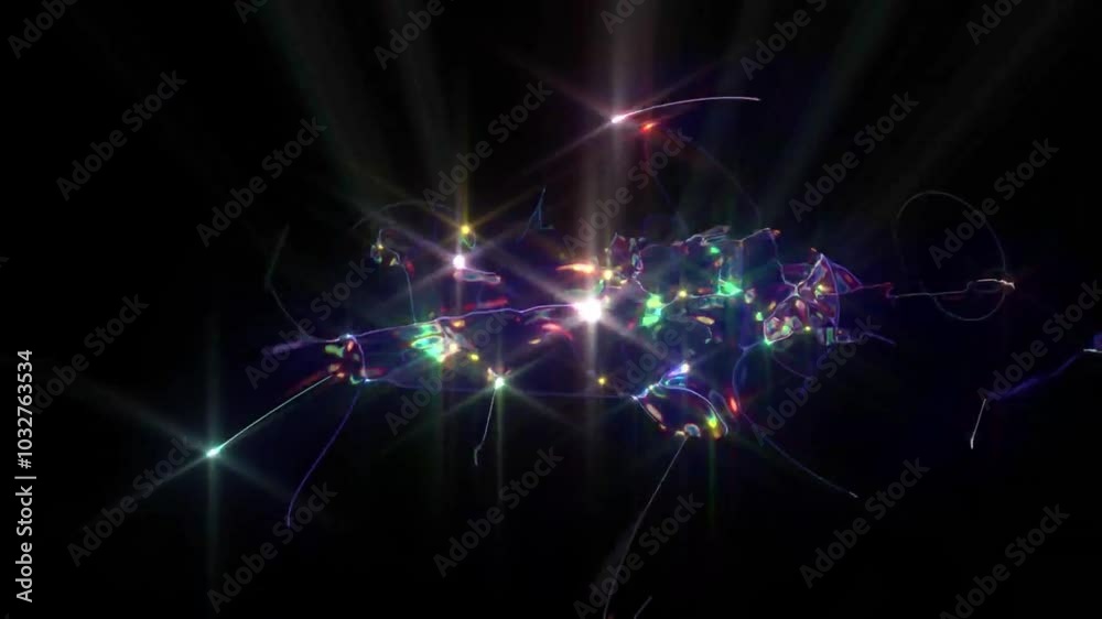 Abstract glowing lines and light streaks in dark background. Abstract glowing lines and light streaks in dark background.