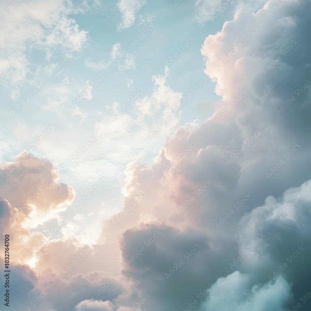 Clouds dance against a clear blue backdrop. Clouds dance against a clear blue backdrop.