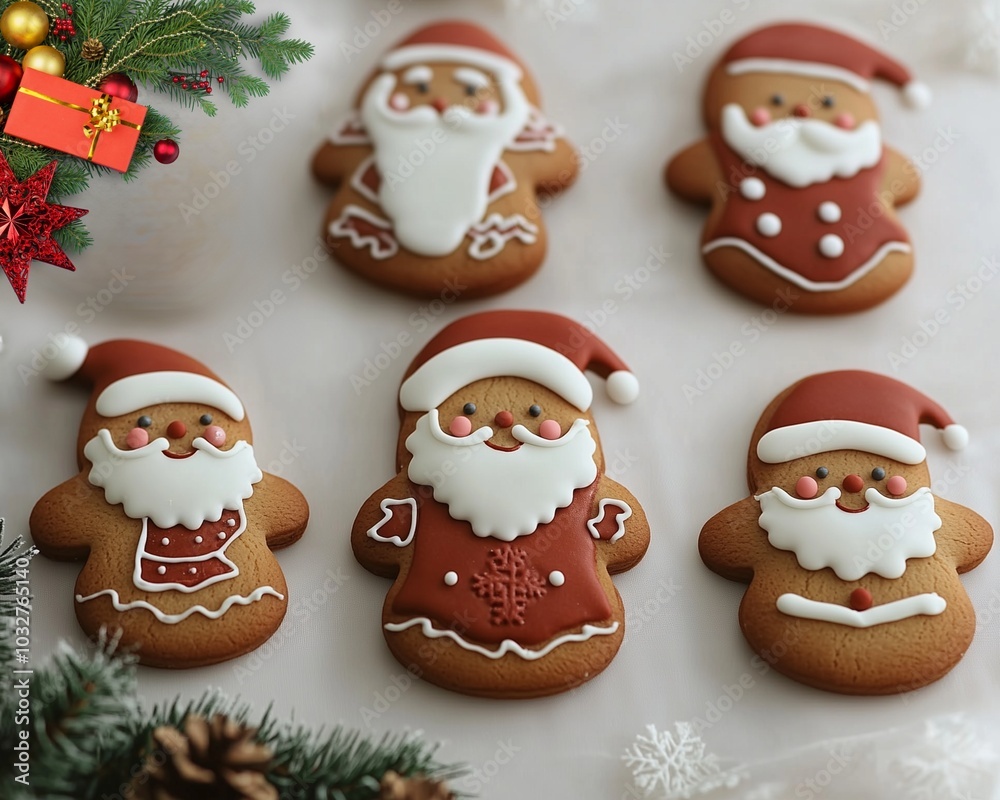 set of gingerbread Santa Claus mans set of gingerbread Santa Claus mans