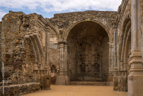 Great church ruins of the mission of San Juan Capistrano, California