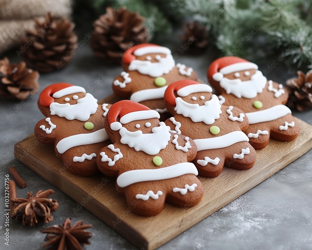 set gingerbread of Santa Claus , Christmas season set gingerbread of Santa Claus , Christmas season