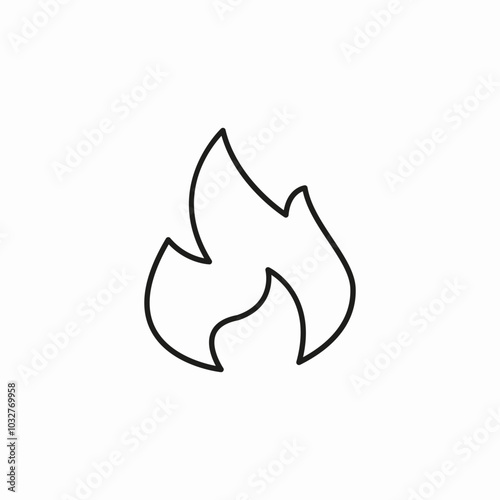 fire flame icon sign vector